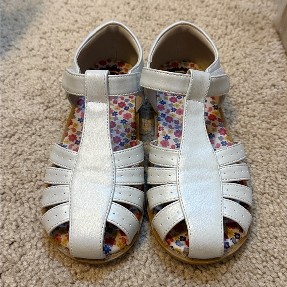 Livie & Luca Paz Pearl White Strappy Kids Sandals Sz 13 - Picture 1 of 4